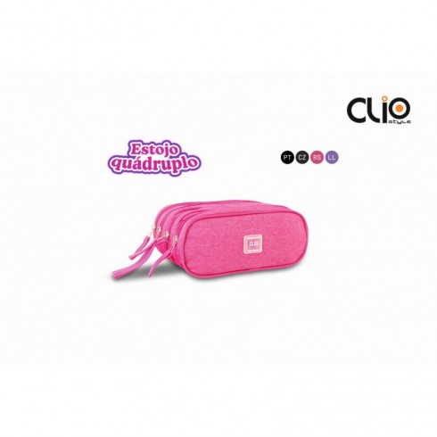 ESTUCHE CLIO QUADRUPLO 21X10X10,5 c/4 CREMALLERAS