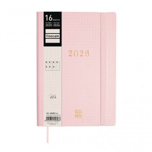 AGENDA FINOCAM DOTTED Y10 SV ROSA 25-26