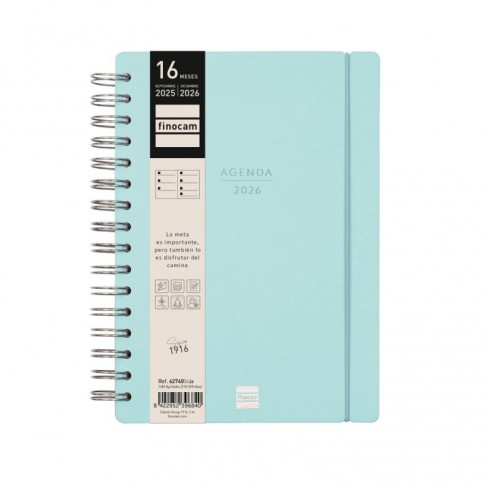 AGENDA FINOCAM 16 MESES HAIKU E10 SV HORIZ.AZUL 25-26