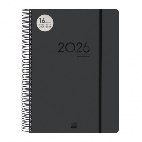 AGENDA FINOCAM 16M IKON E40 1DP NEGRO 25-26