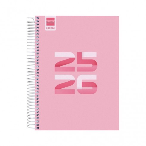 AGENDA FINOCAM COOL 1/4 1DP ROSA 25-26