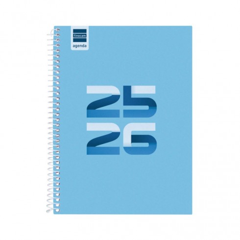 AGENDA FINOCAM COOL 1/4 SV HORIZ.AZUL 25-26