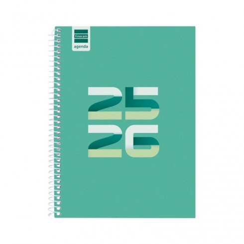 AGENDA FINOCAM COOL 1/4 SV HORIZ.VERDE 25-26