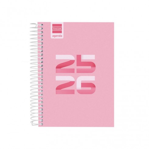 AGENDA FINOCAM COOL 1/8  1DP ROSA 25-26