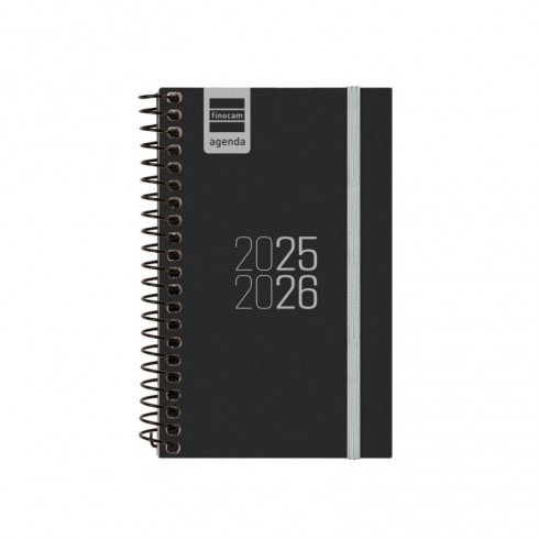 AGENDA FINOCAM ESPIRAL E3 SV HORIZ.NEGRO 25-26