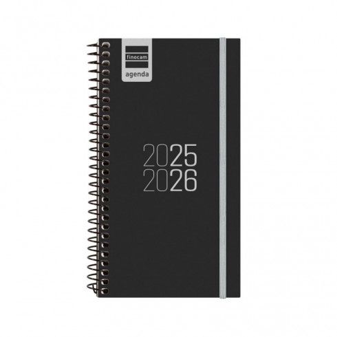 AGENDA FINOCAM ESPIRAL E9 SV HORIZ.NEGRO 25-26