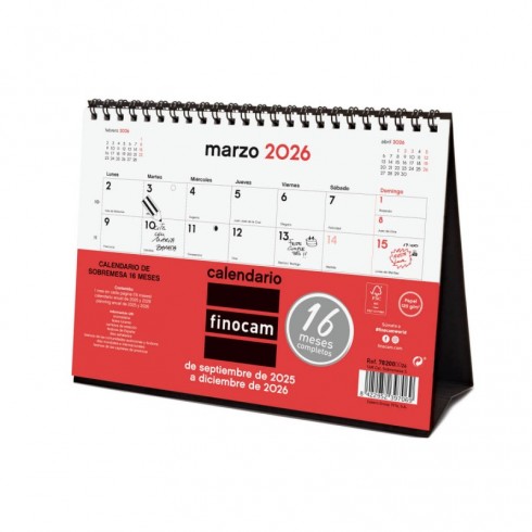 CALENDARIO FINOCAM 16M SOBREMESA S 25-26