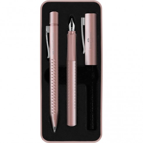 JUEGO PLUMA+BOL GRIP 2011 ROSA FABER CASTELL
