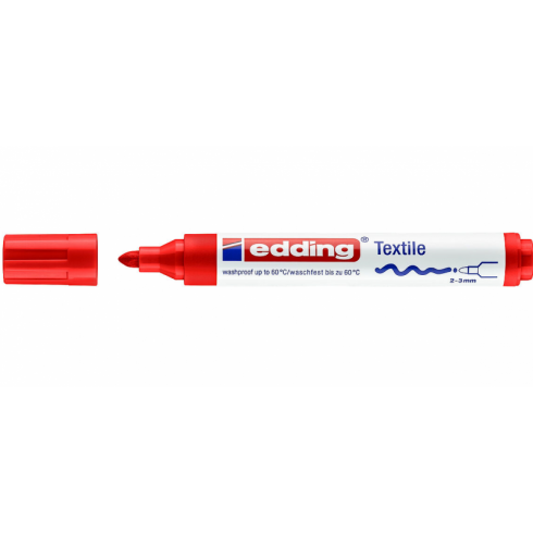 MARCADOR ROPA EDDING 4500 ROJO