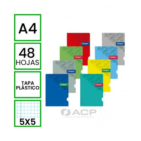 http://acpapeleria.com/57234-large_default/libreta-a4-campus-tapa-plastico-48h-90gr-5x5-.jpg