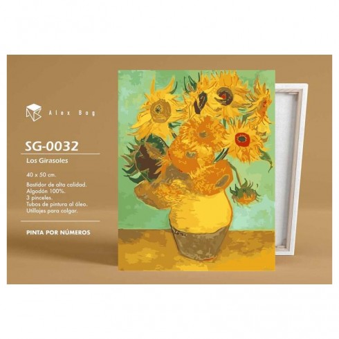 PINTAR POR NÚMEROS LOS GIRASOLES