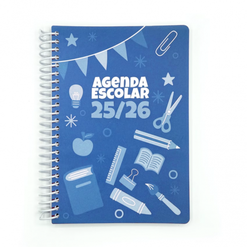 AGENDA ESCOLAR  DIDEX TAPA PLÁSTICO A5 1 DIA PAG.25-26