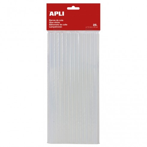 RECAMBIO BARRAS DE COLA TERMOFUSIBLE 7,5MMX20CM 25U.