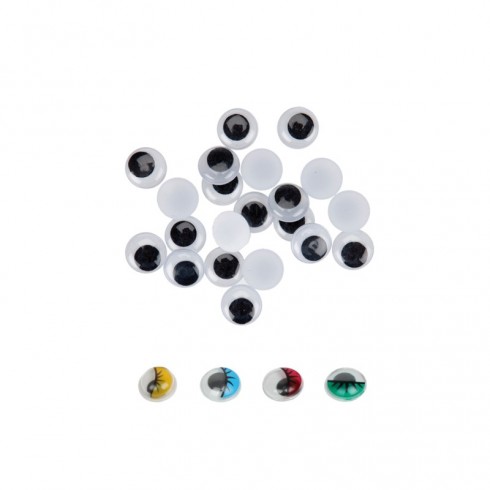 SET APLI OJOS MÓVILES ADHESIVOS 10MM 50UNID.