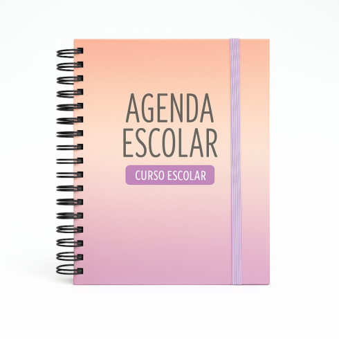 AGENDA ESCOLAR MIMBEK 25/26 TDURA A5 SV NARANJA/ROSA