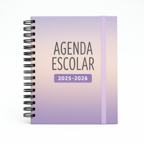 AGENDA ESCOLAR MIMBEK 25/26 TDURA A5 SV AZUL CLARO/LILA