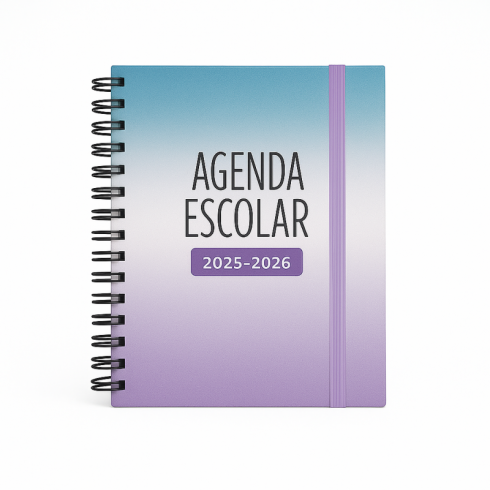 AGENDA ESCOLAR MIMBEK 25/26 TDURA A5 SV  AZUL/MORADO