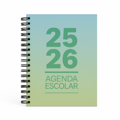 AGENDA ESCOLAR MIMBEK 25/26 T.POLIPR. A5 SV AZUL/VERDE
