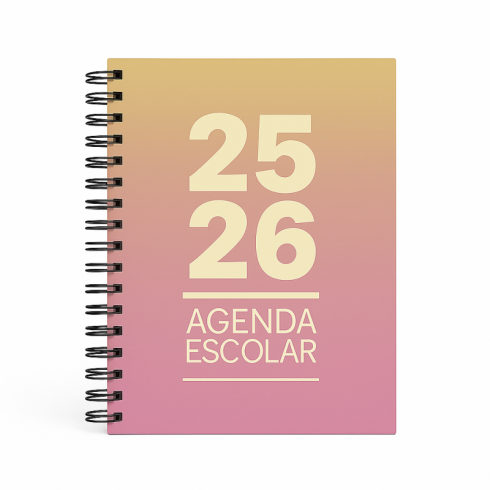 AGENDA ESCOLAR MIMBEK 25/26 T.POLIPR. A5 SV AMARILLO/ROSA