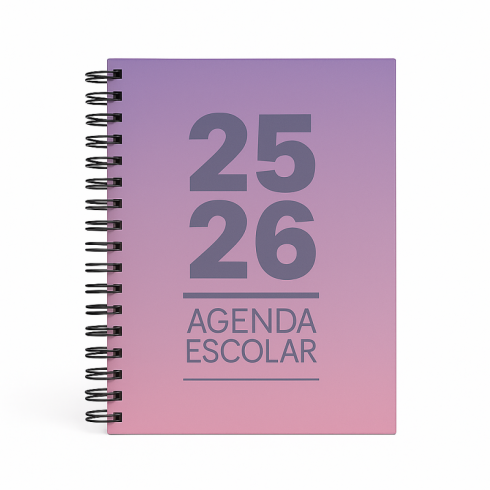 AGENDA ESCOLAR MIMBEK 25/26 T.POLIPR. A5 SV MORADO/ROSA