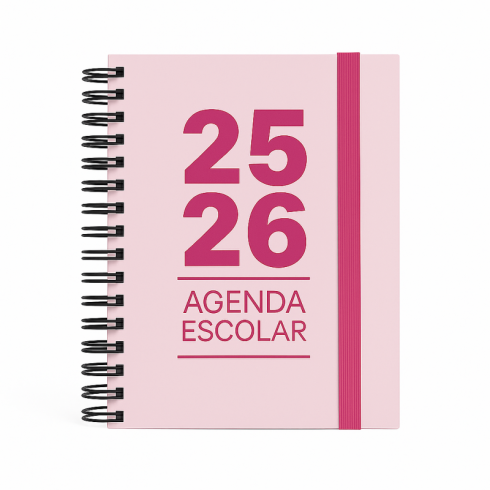 AGENDA ESCOLAR MIMBEK 25/26 TDURA A5 1DP ROSA CLARO