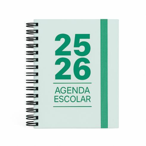 AGENDA ESCOLAR MIMBEK 25/26 TDURA A5 1DP VERDE CLARO