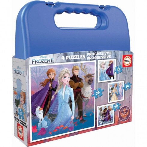 PUZZLE MALETA PROGRESIVOS 12-16-20-25 FROZEN 2
