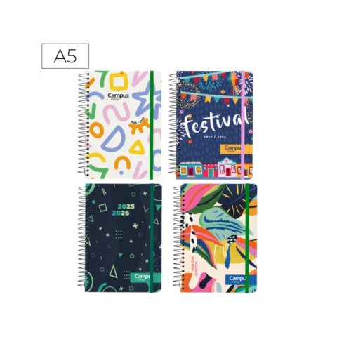 AGENDA ESCOLAR CAMPUS A5 1DP TAPA PP 25-26 FANTASÍA
