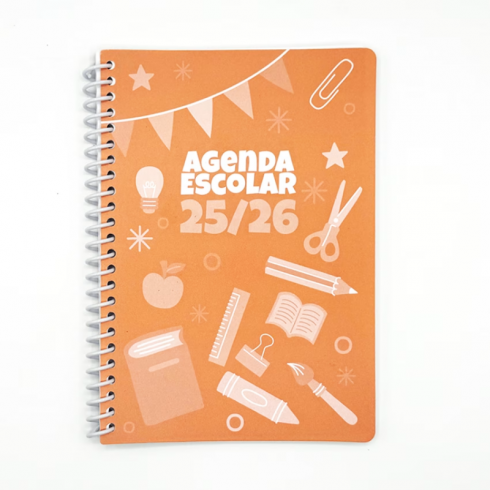 AGENDA ESCOLAR  DIDEX TAPA PLÁST.NARANJA A5 SEM.VISTA 25-26