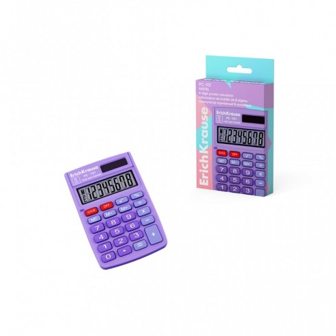 CALCULADORA BOLSILLO 8 DIGITOS ERICH KRAUSE PC-101 VIOLETA