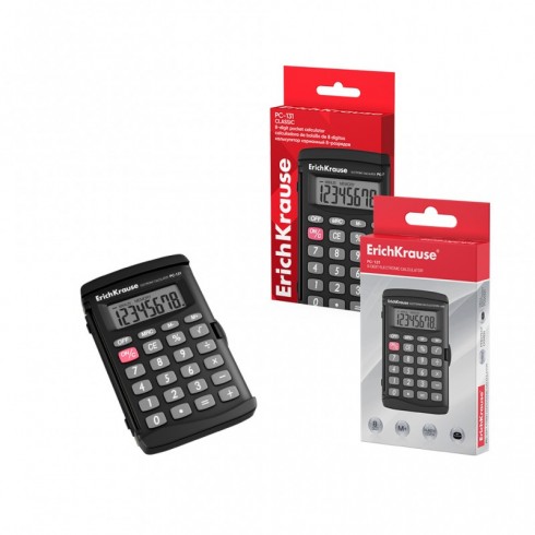 CALCULADORA BOLSILLO 8 DIGITOS ERICH KRAUSE PC-131 NEGRO