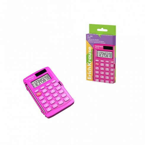CALCULADORA BOLSILLO 8 DIGITOS ERICH KRAUSE PC-103 ROSA