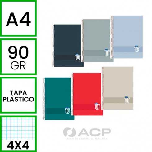 BLOC A4 CAMPUS 80H 90GR.T.PLÁSTICO CUADRO 4X4