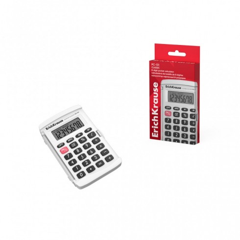 CALCULADORA BOLSILLO 8 DIGITOS ERICH KRAUSE PC-131 BLANCO