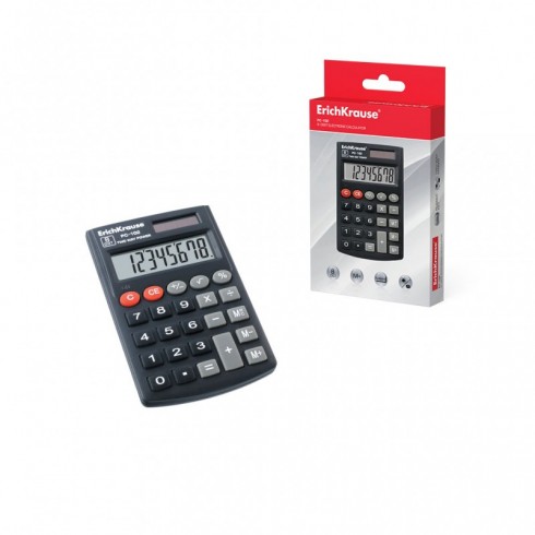 CALCULADORA BOLSILLO 8 DIGITOS ERICH KRAUSE PC-102 NEGRO