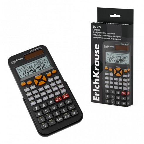 CALCULADORA CIENTÍFICA ERICH KRAUSE SC-222 NEGRO