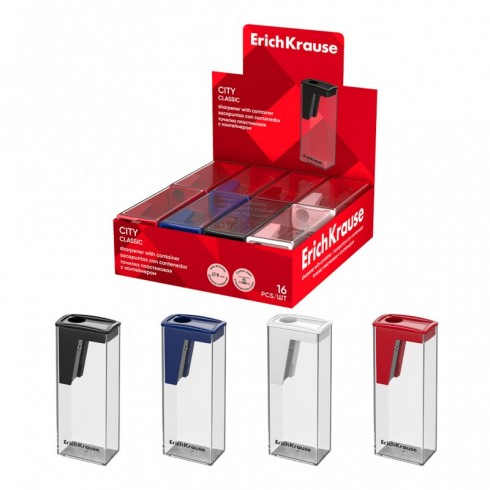 SACAPUNTAS PLASTICO C/CONTENEDOR ERICHKRAUSE