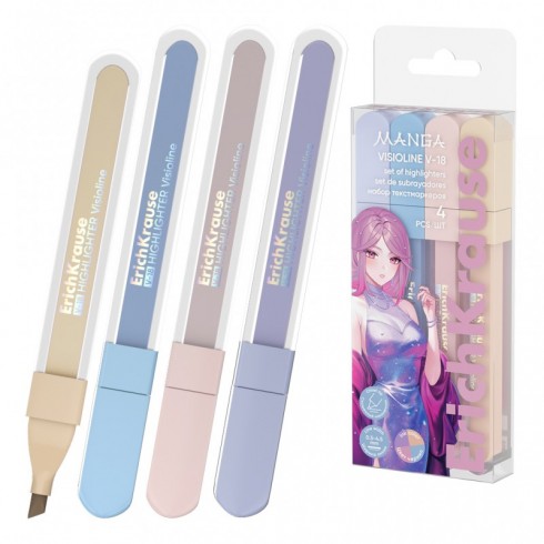 MARCADORES SET 4 UND. VISIOLINE V-18 MANGA