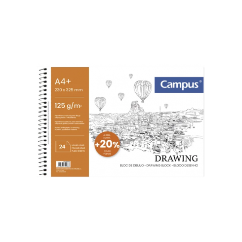 BLOC DIBUJO CAMPUS DRAWING A4 LISO P/5