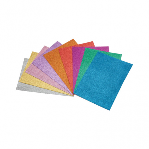 GOMA EVA 20X30 GLITTER SURTIDO (5 unid)
