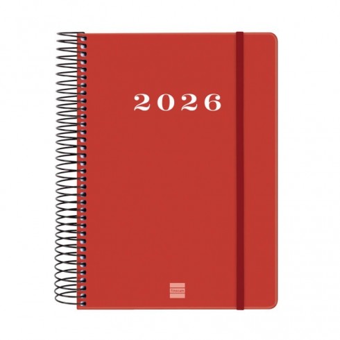 AGENDA ESPIRAL MY E10 155X212 1DP 2026 ROJO