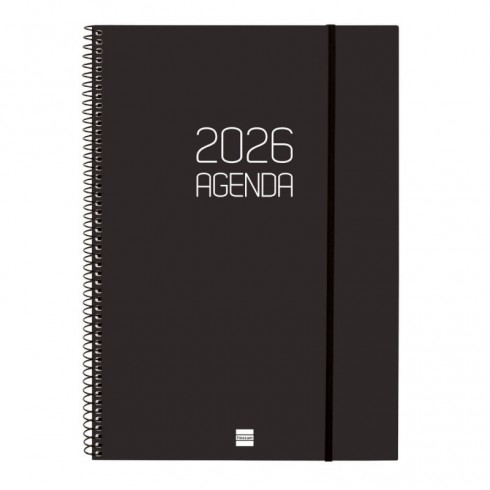 AGENDA OPAQUE E40 210X297 SV VERT.2026 NEGRO