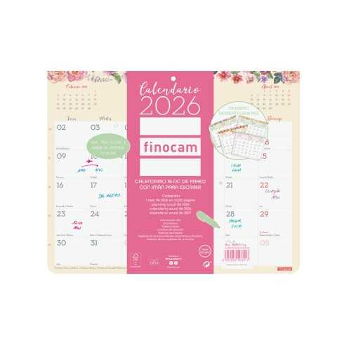 CALENDARIO PARED IMAN DESIGN ESC.25X20 2026