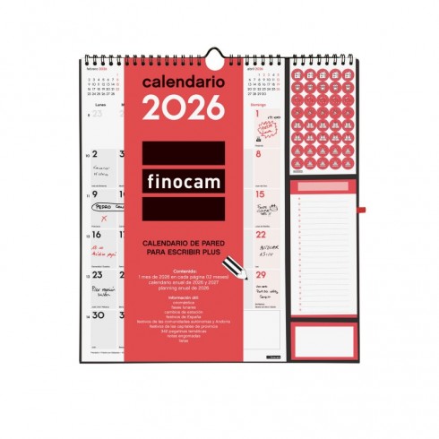 CALENDARIO PARED PLUS NEUTRO 215X325 2026