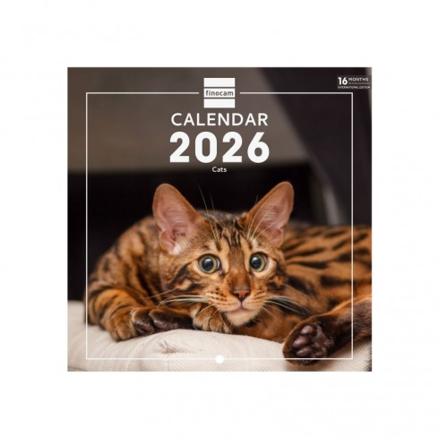 CALENDARIO PARED 18X18 2026 CATS