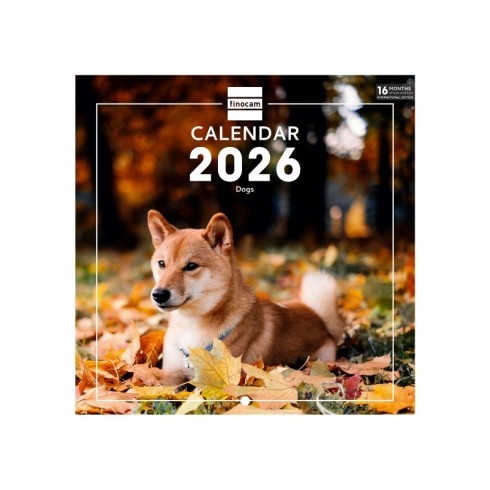 CALENDARIO PARED 18X18 2026 DOGS