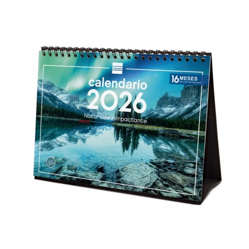 CALENDARIO SOBREMESA ESCRIBIR 210X150 2026 NATURALEZA
