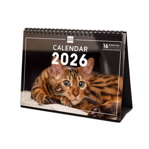 CALENDARIO SOBREMESA ESCRIBIR 210X150 2026 CATS INT.