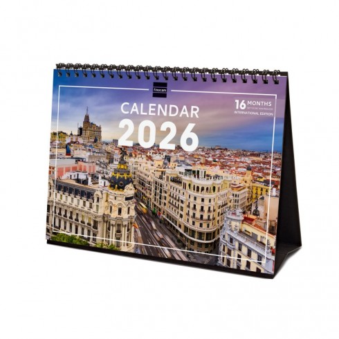 CALENDARIO SOBREMESA ESCRIBIR 210X150 2026 MADRID INT.