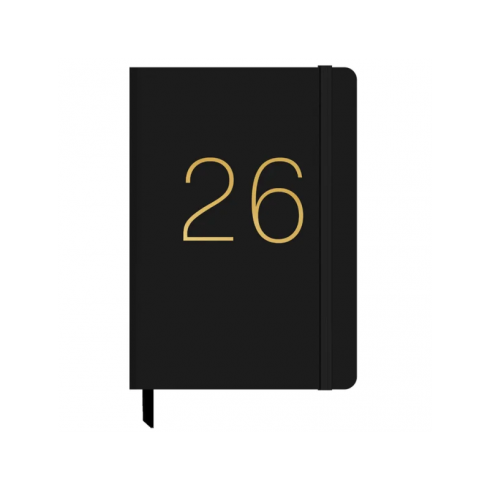 AGENDA ANUAL 2026 CAMPUS PU PLAIN A5 SEM VISTA NEGRO